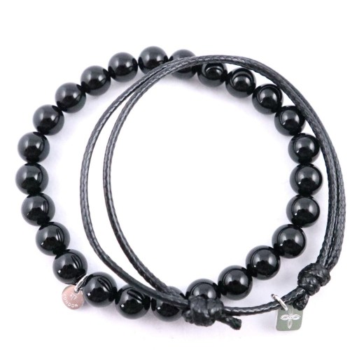 Tateossian London Black Double Bracelets