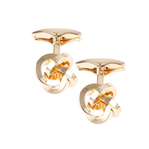 Amanda Christensen Silver Tone Knot Brass Cufflinks