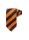 Amanda Christensen Repp Weave Striped Orange Navy Blue Tie