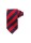 Amanda Christensen Repp Weave Striped Red Navy Blue Tie