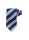 Amanda Christensen Repp Weave Striped Sky Navy Blue Tie