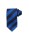 Amanda Christensen Repp Weave Striped Royal Navy Blue Tie