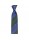 Arcuri Cravatte Handrolled Unlined Shantung Silk Block Stripe Tie - RAF Blue Green - Made in Italy