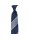 Arcuri Cravatte Handrolled Unlined Shantung Silk Block Stripe Tie - Navy Blue Grey - Made in Italy