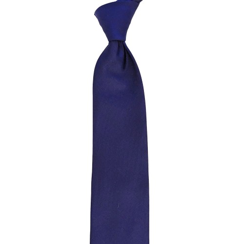 Arcuri Cravatte Handrolled Unlined Wool Solid Color Tie - Purple - Made in Italy