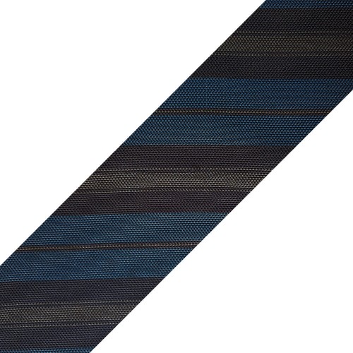 Spazio Artigianale Italian Grenadine Silk Sevenfold Bespoke Handmade Tie Petrol Blue Navy Brown Garza Fina