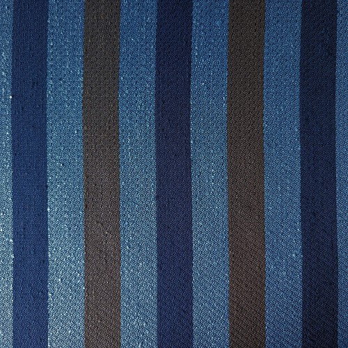 Spazio Artigianale Sevenfold Italian Silk Brown White Stripe Bespoke Handmade Tie 