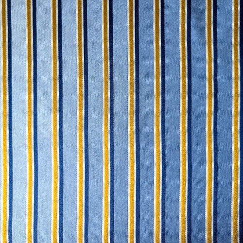 Spazio Artigianale Italian Silk Sky Blue Navy Orange White Stripe Bespoke Handmade Tie 