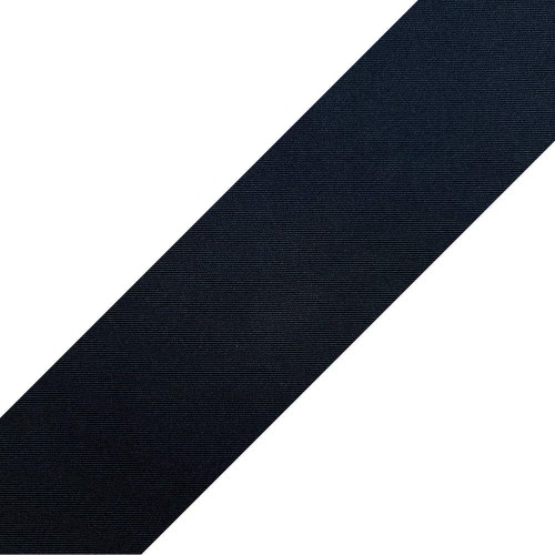 Spazio Artigianale Italian Silk Midnight Navy Blue Solid Repp Bespoke Handmade Tie 