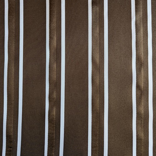 Spazio Artigianale Sevenfold Italian Silk Brown White Stripe Bespoke Handmade Tie 