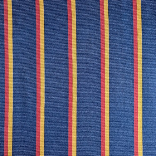 Spazio Artigianale Italian Silk Blue Burgundy Yellow Repp Stripe Bespoke Handmade Tie 