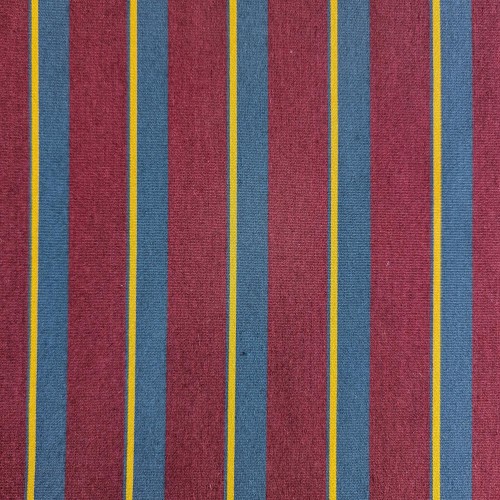 Spazio Artigianale Sevenfold Italian Silk Cotton Burgundy Grey Yellow Repp Stripe Bespoke Handmade Tie 