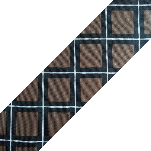 Spazio Artigianale Sevenfold Italian Silk Black Brown White Bespoke Handmade Tie 