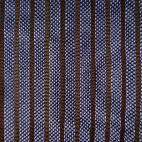 Spazio Artigianale Italian Silk Grenadine Fina Sky Blue Gold Brown Stripe Bespoke Handmade Tie 