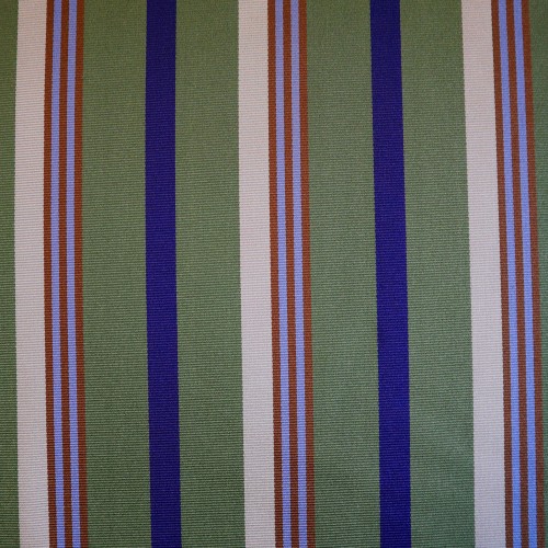 Spazio Artigianale Italian Silk Green Blue Sky Brown Cream Repp Stripe Bespoke Handmade Tie 