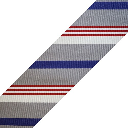 Spazio Artigianale Italian Silk Grey Blue Red Cream Repp Stripe Bespoke Handmade Tie 