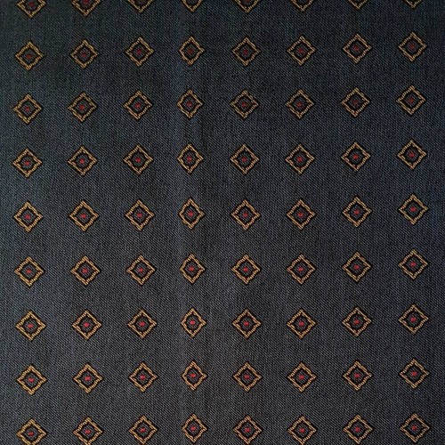 Spazio Artigianale Italian Silk Raf Blue Gold Red Diamonds Geometric Bespoke Handmade Tie 