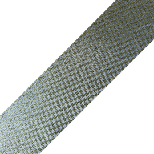 Spazio Artigianale Italian Silk Navy Blue Forest Green Houndstooth Jacquard Bespoke Handmade Tie 