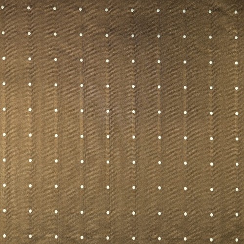 Spazio Artigianale Italian Silk Cotton Polka Dot Jacquard Tan Bespoke Handmade Tie 