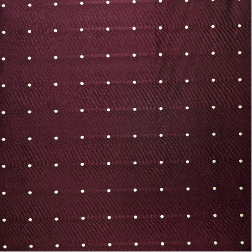 Spazio Artigianale Italian Silk Cotton Polka Dot Jacquard French Purple Bespoke Handmade Tie 