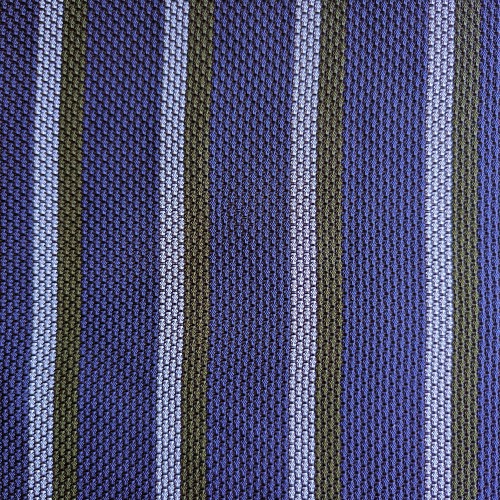 Spazio Artigianale Italian Silk Grenadine Garza Grossa Blue Green SkyStripe Bespoke Handmade Tie 