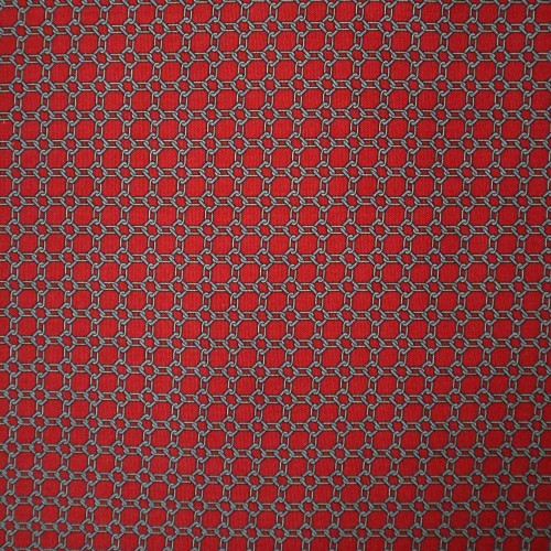 Spazio Artigianale Italian Silk Red White Chain Pattern Bespoke Handmade Tie 