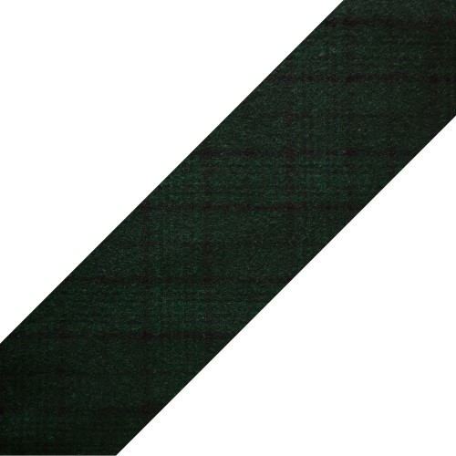 Spazio Artigianale Italian Zignone Wool Wide Checks Green Black Bespoke Handmade Tie 