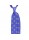 Zazà Tie 3-fold necktie TICINO printed Silk/Linen - Blue Royal
