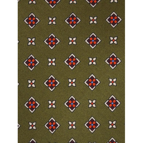 DM Ties   3-fold necktie ARES in madder silk - Green