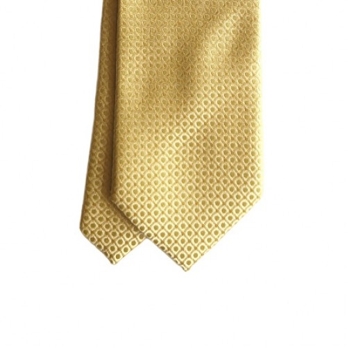 Nick Bronson Geometric Yellow Handmade Silk Tie