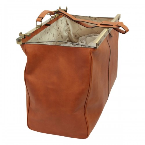 LEATHER "OLD AMERICA" BAG - COLONIAL