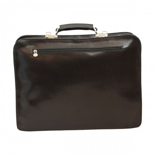 LEATHER BRIEFCASE - BLACK