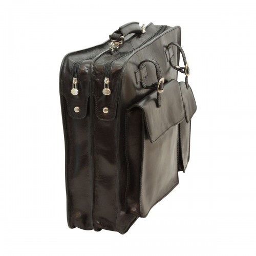 LEATHER BRIEFCASE - BLACK