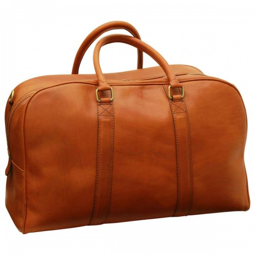 SOFT CALFSKIN LEATHER TRAVEL BAG - GOLD