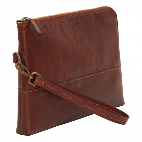 FULL GRAIN CALFSKIN DOCUMENT CASE - DARK BROWN