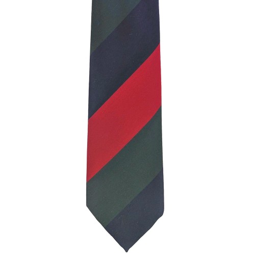 Umberto Fornari Vintage Archive Wool Handmade Striped Tie - Navy Blue Red Green - Made in Italy