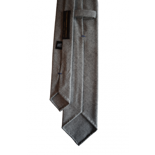 Vitale Barberis Canonico Light Grey Flannel Handrolled Untipped Tie